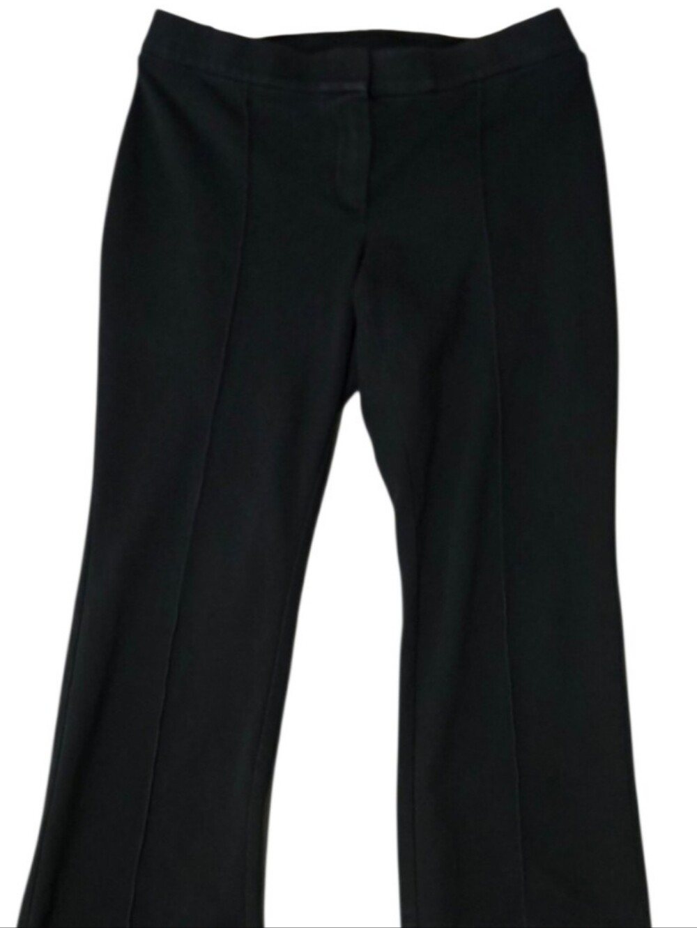 J. Jill Cotton Ponte Pull On Pants Black Petite Small Straight Leg Career Casual